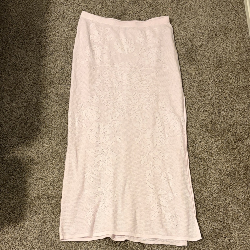 wild fable Light Pink Lace Maxi Skirt